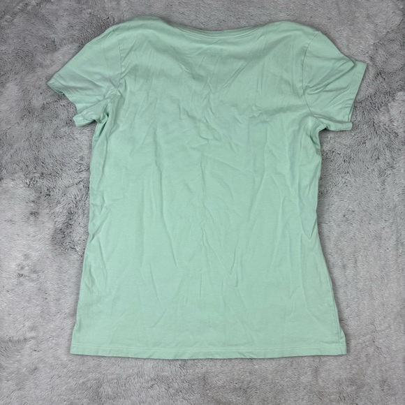 Life‎ Is Good Women's Plum Blossom Painting Mint Green Short Sleeve Tee Shirt M - Picture 6 of 7